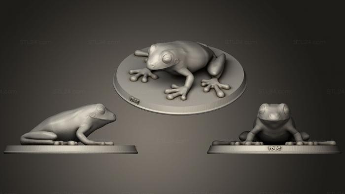 Статуэтки животных (Реалистичная Лягушка, STKJ_1405) 3D модель для ЧПУ станка